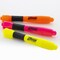 BAZIC Desk Style Fluorescent Highlighters w/ Cushion Grip (3/Pack) Yellow